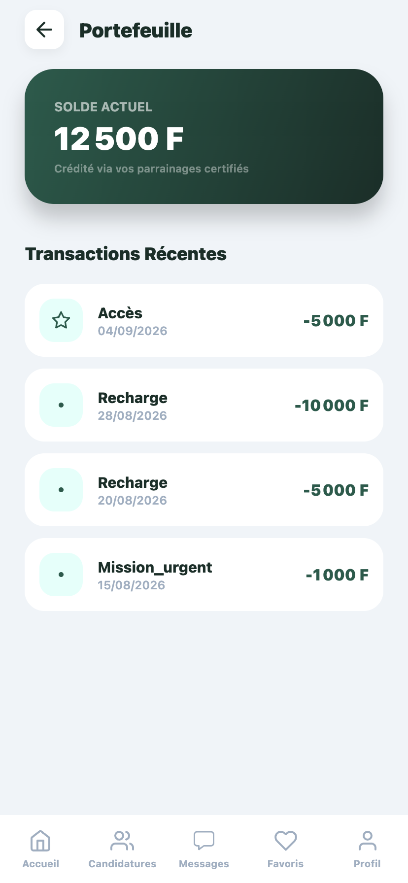 Portefeuille et paiements dans l'application YoCombi!